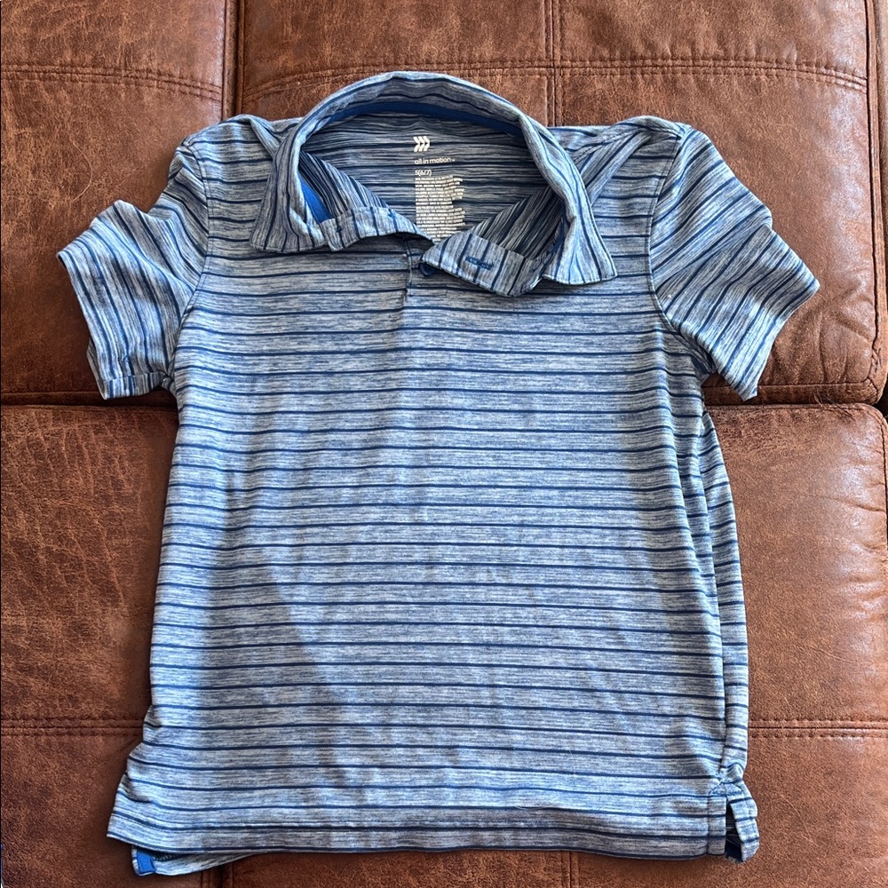 All in Motion Kids Polo - Blue and Gray